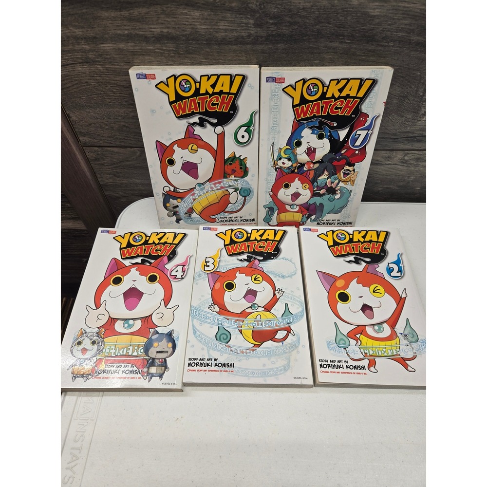 Yo-Kai Watch Manga Lot Volumes 2 3 4 6 7 Noriyuki Konishi Viz Media Books